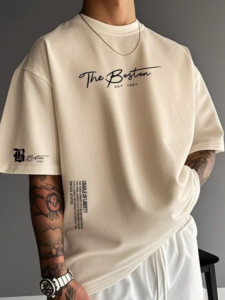 Men's beige oversized sweatshirt